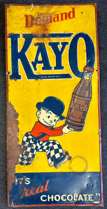 Kayo Soda It’s Real Chocolate SST Embossed Sign