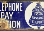 English Telephone Pay Station DSP Sign Local and Long Distance