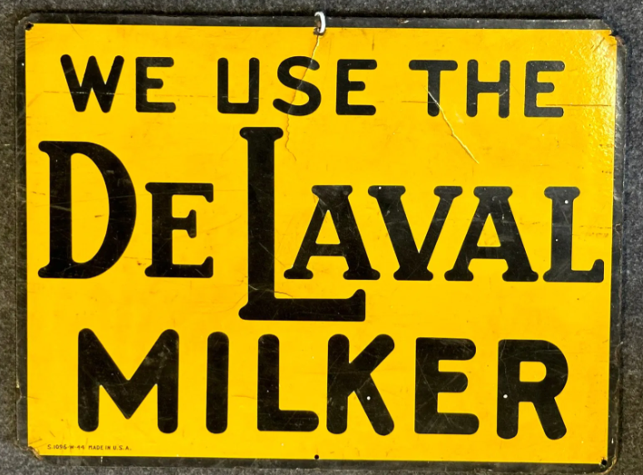 DeLaval Milker Single-Sided Masonite Sign