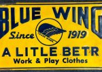 Blue Wing Work & Play Clothes SST Embossed Sign