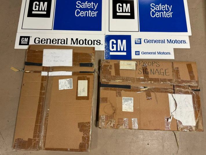 Lot (14) General Motors Foam Board Advertising Signs