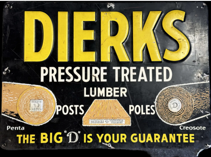 Dierks Pressure Treated Lumber Posts & Poles SST Sign