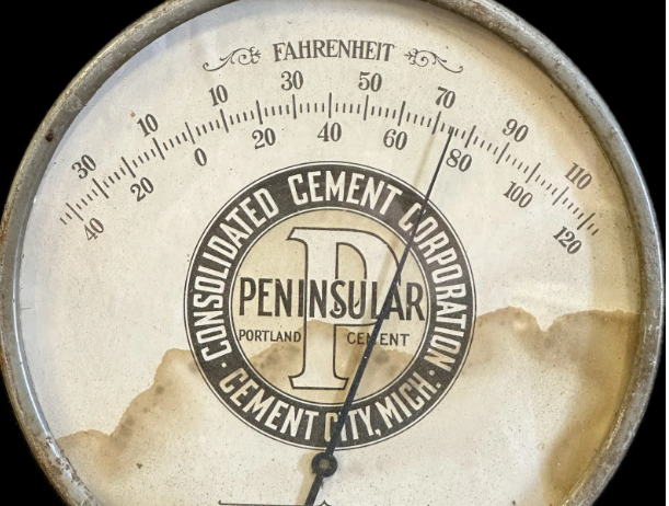 Peninsular Portland Cement Metal Framed Dial Thermometer