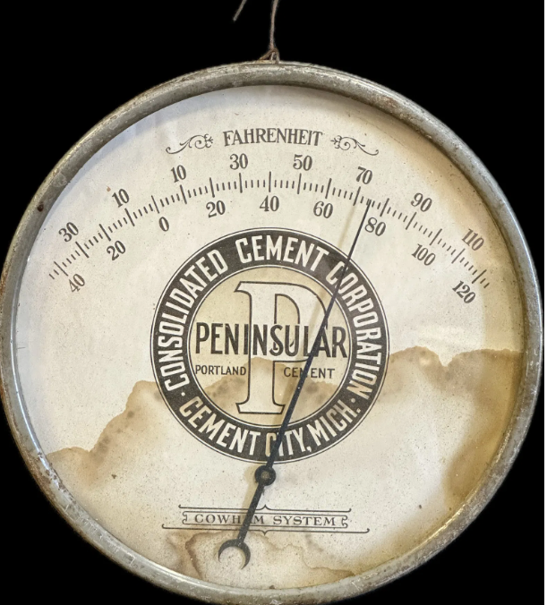 Peninsular Portland Cement Metal Framed Dial Thermometer