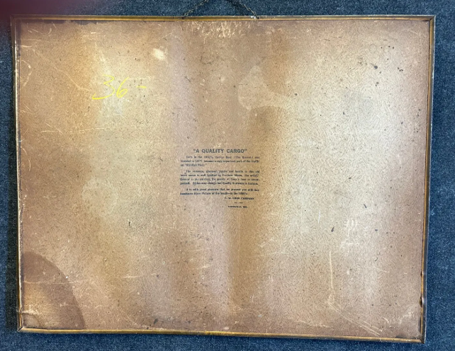 Cooks Goldblume Beer “A Quality Cargo in 1853” TOC Sign