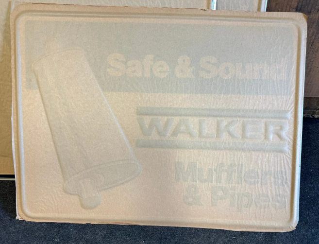 Walker Mufflers & Pipes Embossed Aluminum Signs W/ Original Box