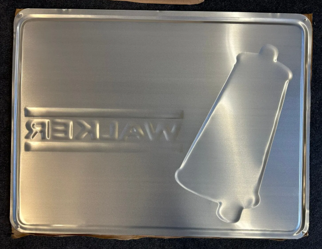 Walker Mufflers & Pipes Embossed Aluminum Signs W/ Original Box