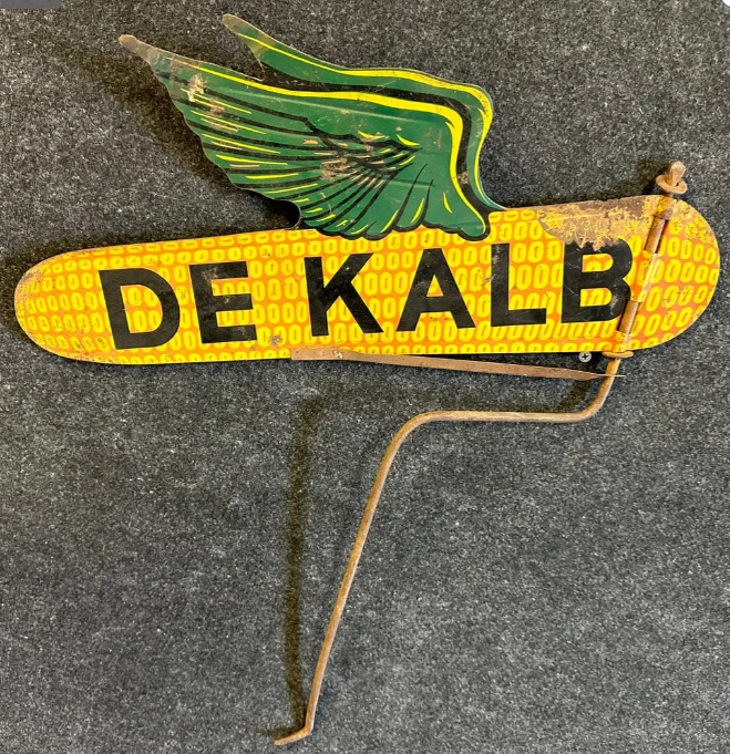 De Kalb Seed Flying Corn DST Directional Weathervane Swinger Sign