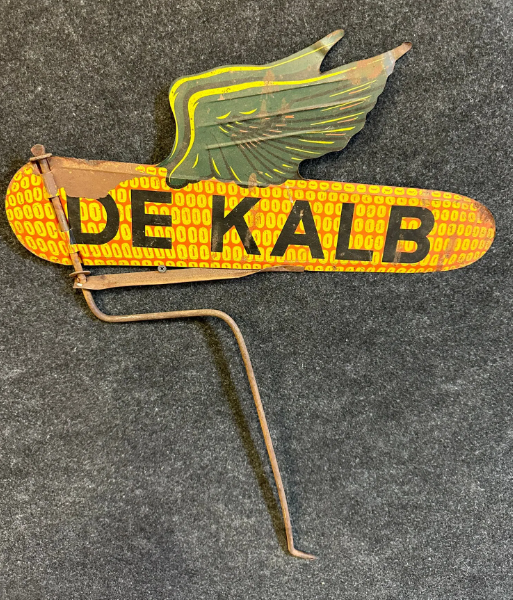 De Kalb Seed Flying Corn DST Directional Weathervane Swinger Sign