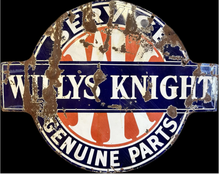 Willys Knight Service & Genuine Parts DSP 40 Inch Sign