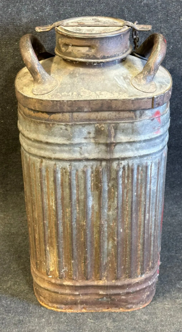 Sunoco Motor Oil 10 Gallon Ellisco Metal Oil Can Canister