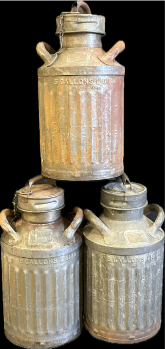 Atlantic Motor Oil Ellisco Metal 5 Gallon Oil Can Canisters