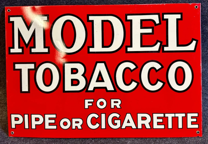Model Tobacco For Pipe or Cigarette SST Sign