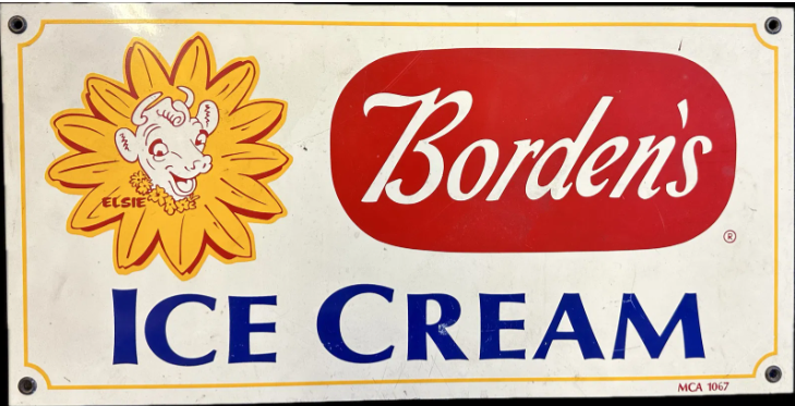 Borden’s Ice Cream Elsie the Cow SST Sign