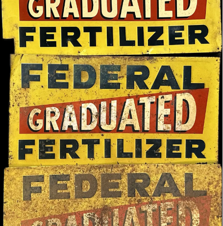 Federal Granulated Fertilizers SST Embossed Signs