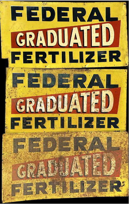 Federal Granulated Fertilizers SST Embossed Signs