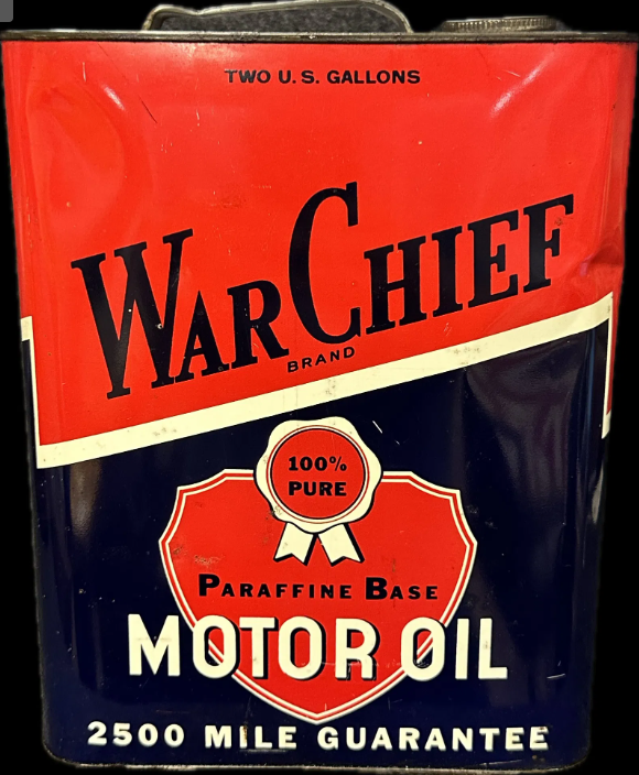 War Chief Paraffine Base Motor Oil 2 Gallon SST Oil Can North Portland OR