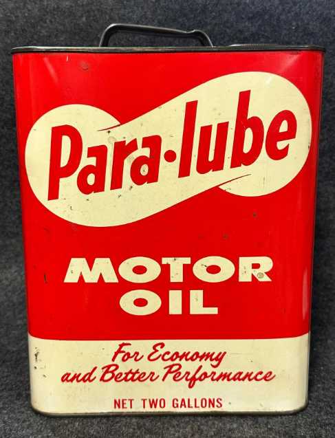 Para-Lube Motor Oil 2 Gallon SST Oil Can Consumers Pertoleum Lansing MI