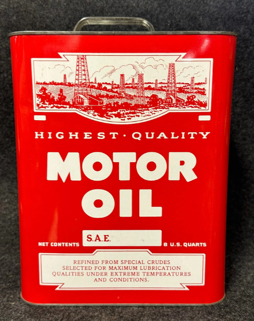 Lubroil Motor Oil 2 Gallon SST Oil Can Custer City Oil Co. Bradford PA