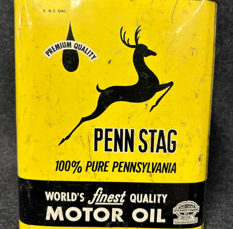 Penn Stag 100% Pure Pennsylvania 2 Gallon Philadelphia Motor Oil SST Can