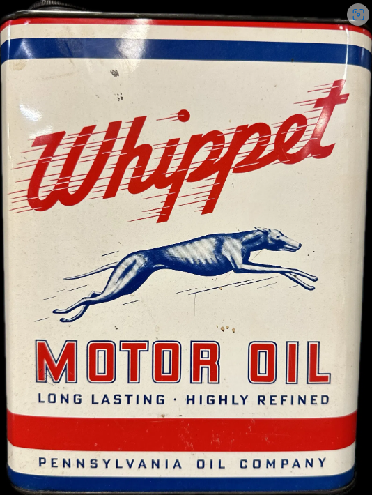 Whippet Motor Oil 2 Gallon Long Lasting Pennsylvania Motor Oil SST Can