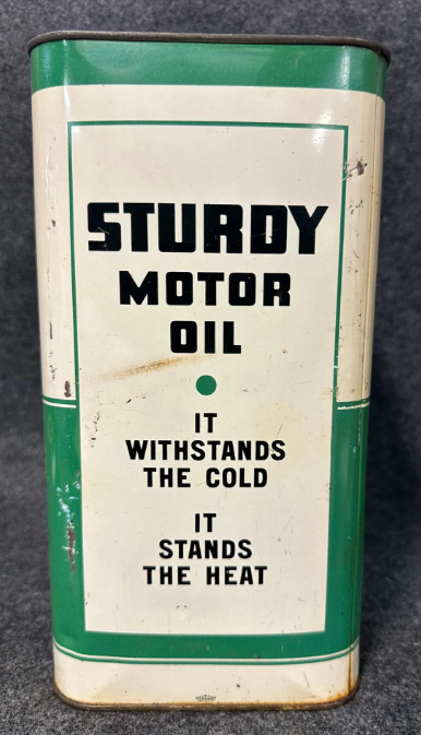 Sturdy Motor Oil Socony Vacuum 2 Gallon SST Can