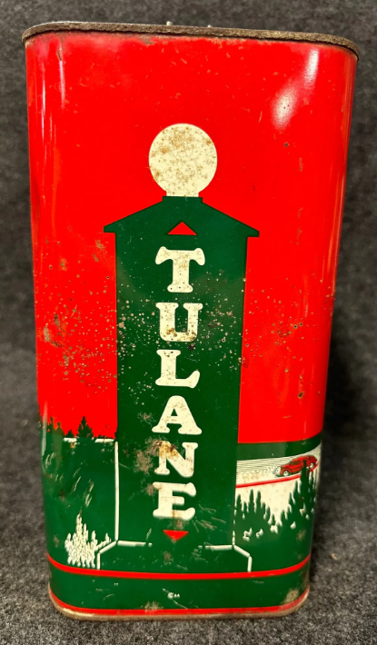 Tulane Motor Oil 2 Gallon 1930s SST Can