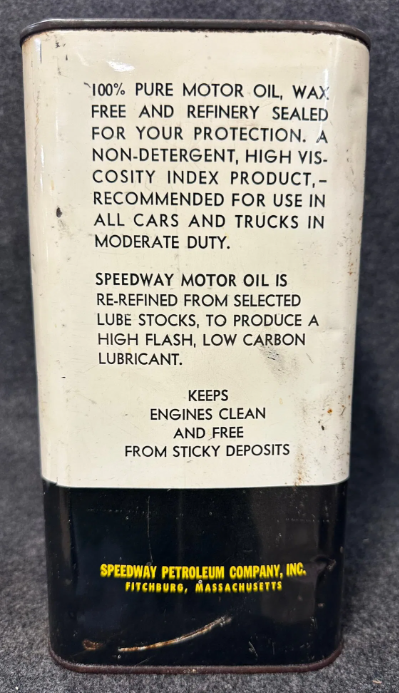 Speedway 2 Gallon Motor Oil SST Can