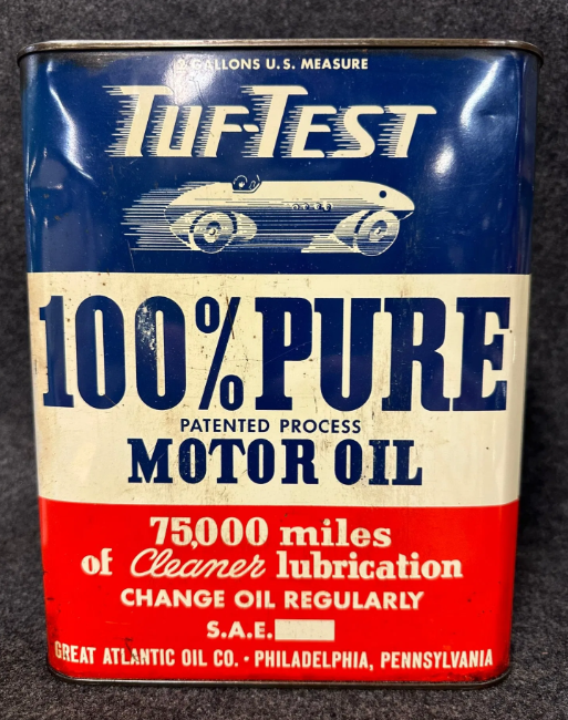 Tuf-Test 100% Pure Motor Oil 2 Gallon SST Can
