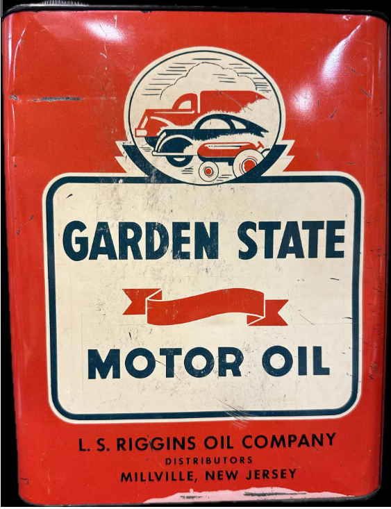 Garden State Motor Oil L.S. Riggins Oil Millville NJ 2 Gallon SST Can