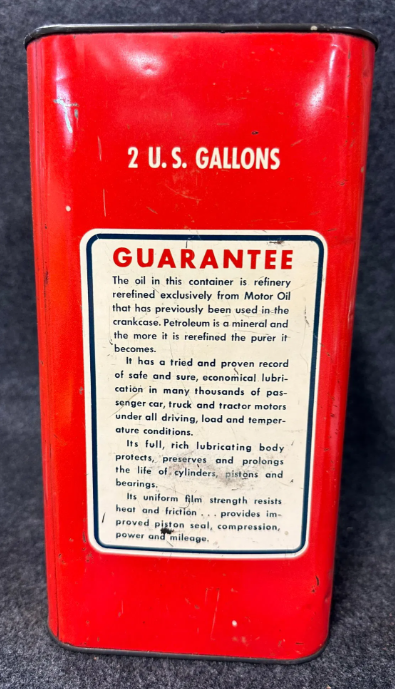 Garden State Motor Oil L.S. Riggins Oil Millville NJ 2 Gallon SST Can