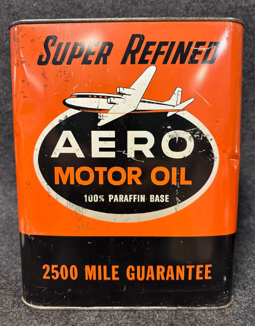 Super Refined Aero Motor Oil 2500 Mile Guarantee 2 Gallon Motor Oil SST Can