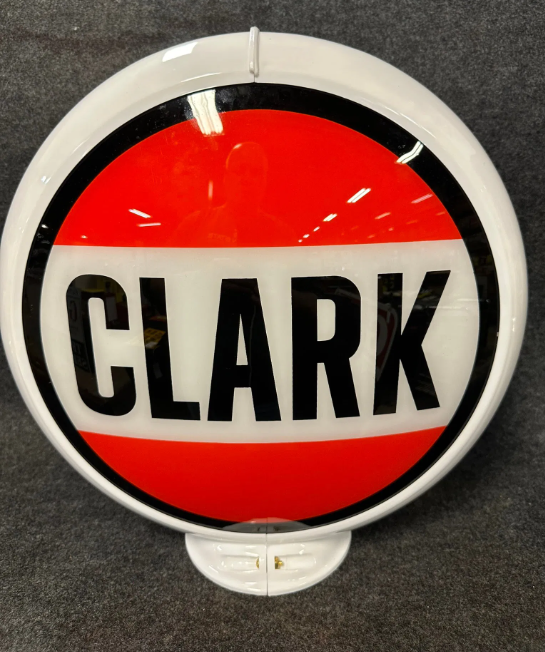 Clark 13.5″ Complete Original Gas Pump Globe in Reproduction Body