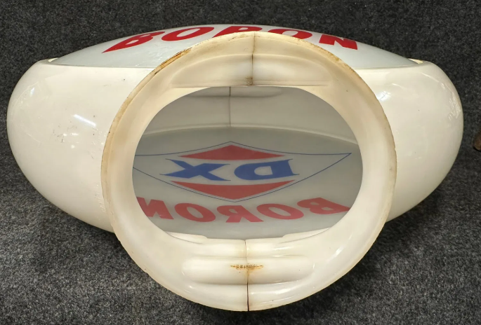 DX Boron Complete 13.5″ 1960s Gas Pump Globe