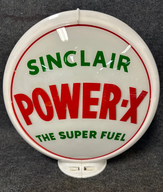 Sinclair Power-X “The Super Fuel” Complete 13.5″ Gas Pump Globe