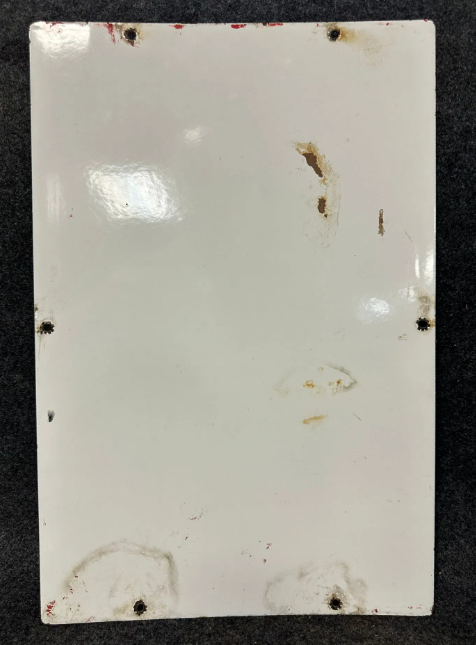 Texaco Fire Chief Gasoline White T Porcelain Gas Pump Plate