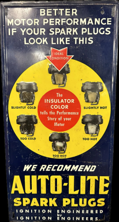 Auto Light Spark Plugs SST Embossed Sign