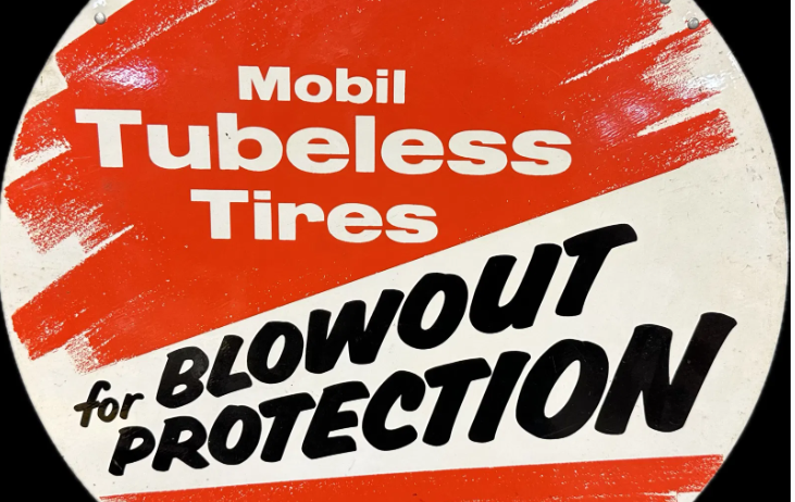 Mobil Oil Tubeless Tires Blowout Protection Tire Insert SST Display Sign