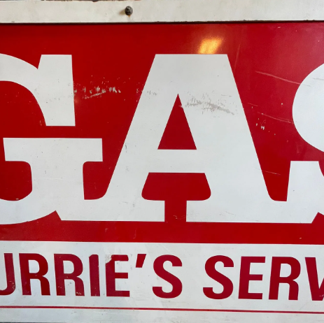 Gas Currie’s Service Gas Station DST Hanging 7 Foot Sign