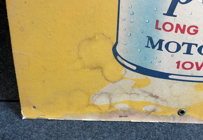 Sunoco The Heat Beater 60s Special Motor Oil Cardboard Sign