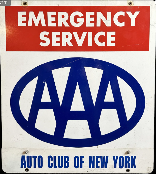 AAA Emergency Service DST Auto Club New York Advertising Sign