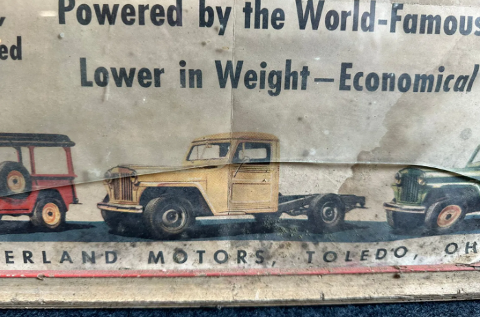 Jeep Trucks Willys Overland Motors Toledo Ohio Original Framed Paper Poster