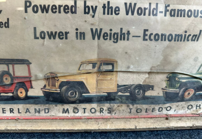 Jeep Trucks Willys Overland Motors Toledo Ohio Original Framed Paper Poster