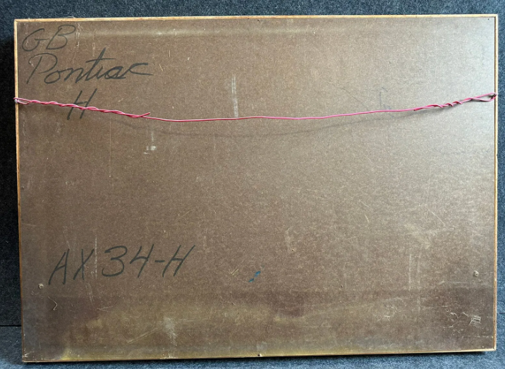 Pontiac Yellow & White Wood 42″ Dealership Sign