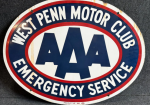 West Penn Motor Club DSP AAA Emergency Service Sign