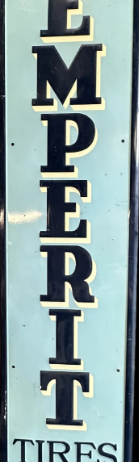 Semperit Tires Embossed Two Tone Blue SST Sign