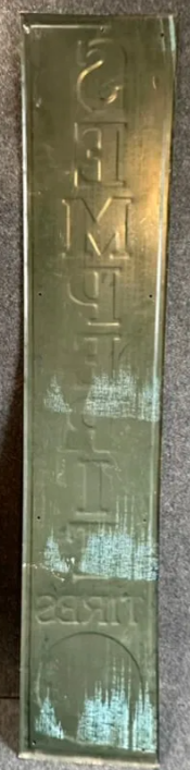 Semperit Tires Embossed Two Tone Blue SST Sign