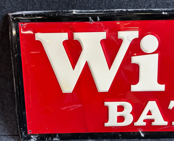 Willard Batteries SST Embossed Sign
