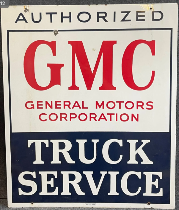 GMC General Motors Truck Service DSP Dealership Sign