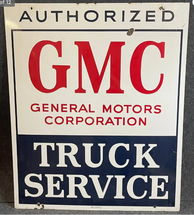 GMC General Motors Truck Service DSP Dealership Sign